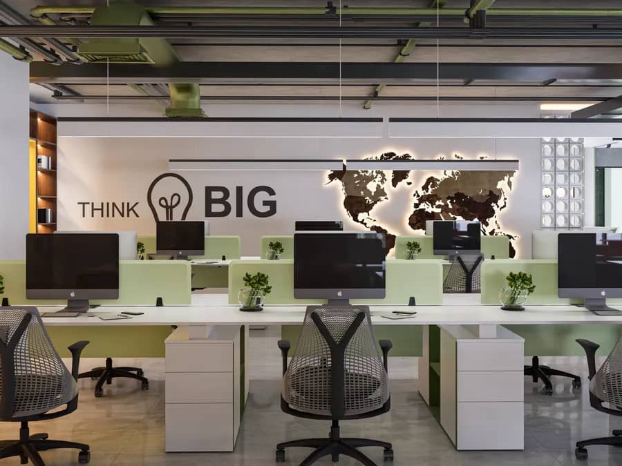 Corporate Office Interior with Zoning Magic