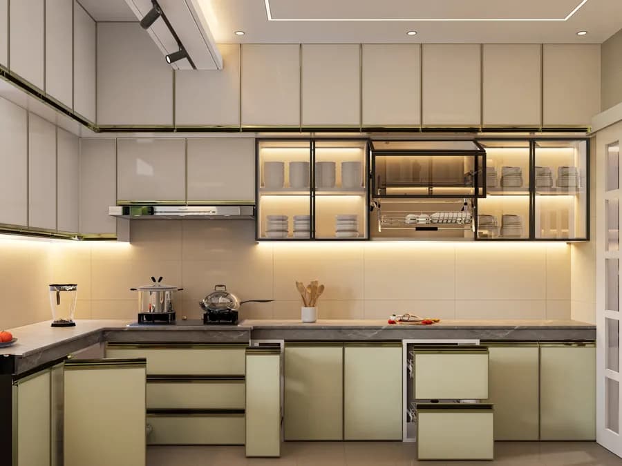 Functional kitchen design with modular cabinetry