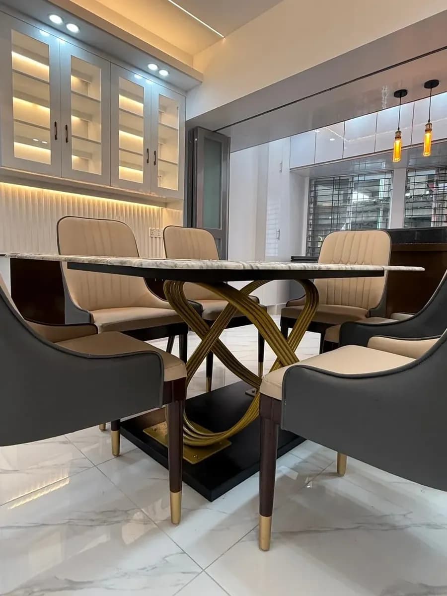 Luxury dining table with chair