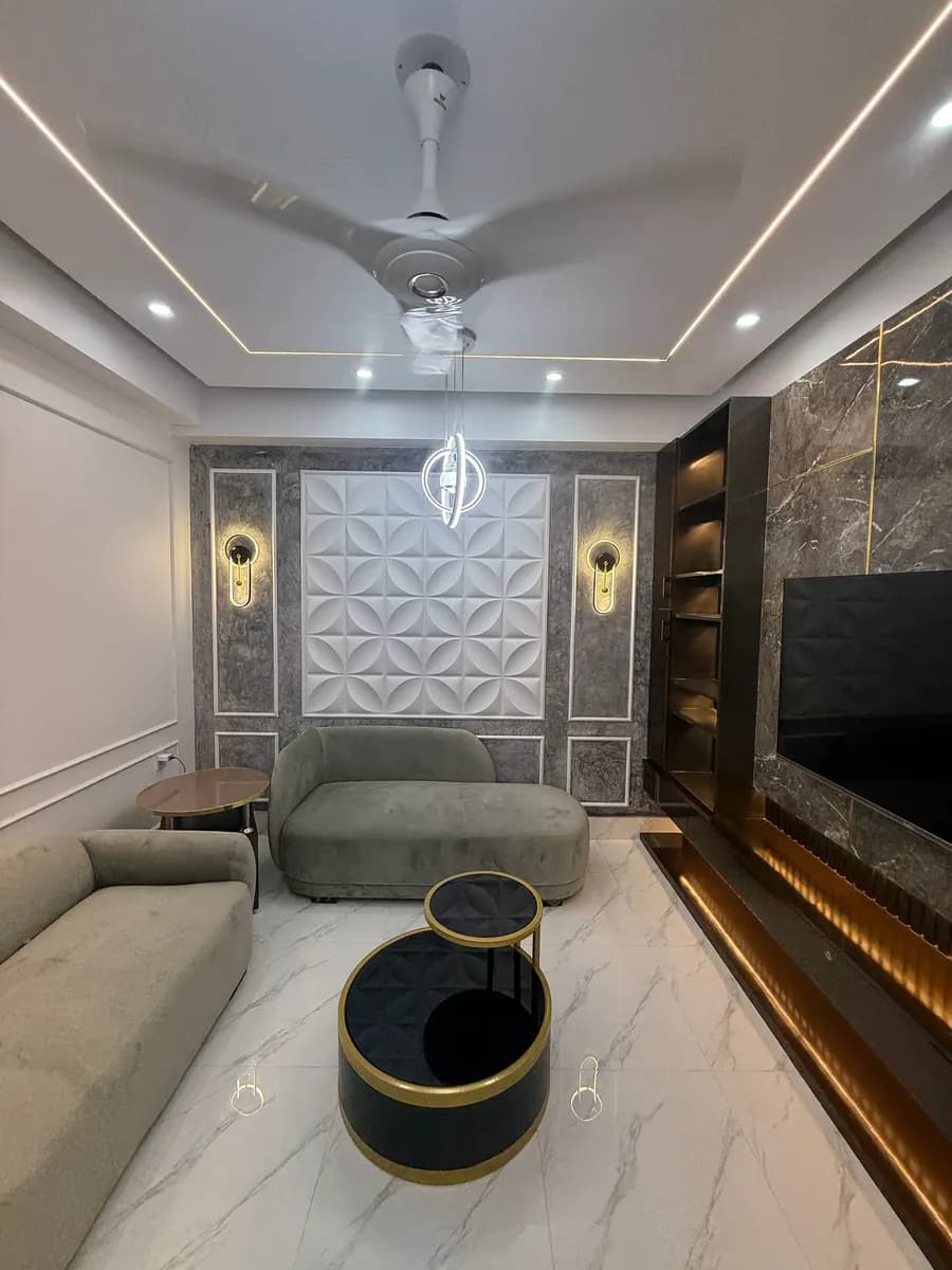 Luxury living and dining room interior design in Bangladesh