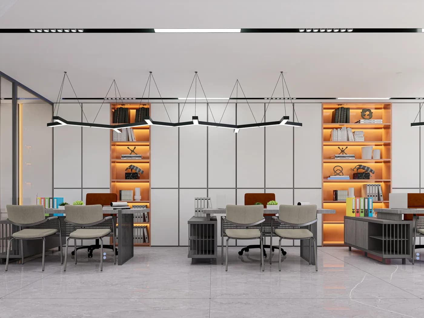Bright and modern tours and travel office interior