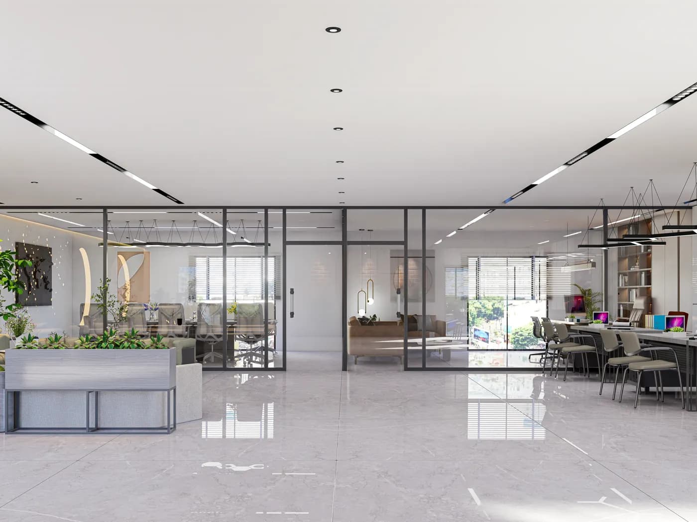 Functional travel office workstation design in Bangladesh