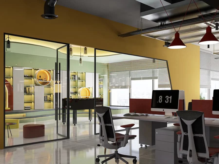 Stylish IT company office interior