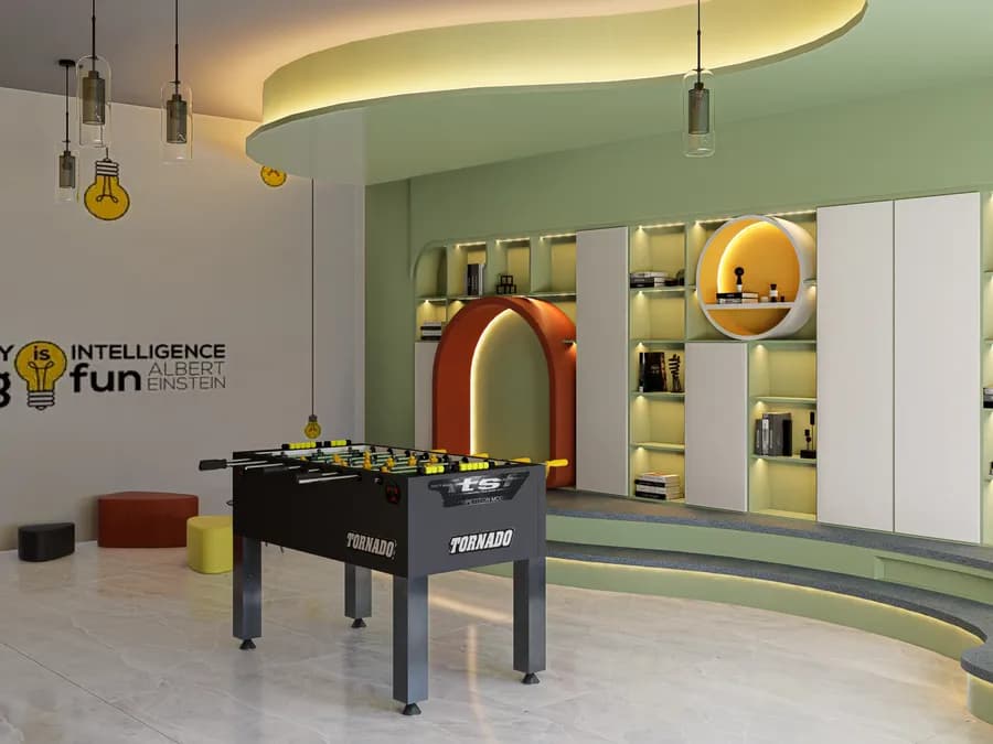 Modern office interior emphasizing functionality