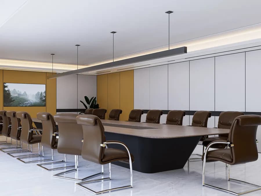 Stylish conference room with wooden finishes