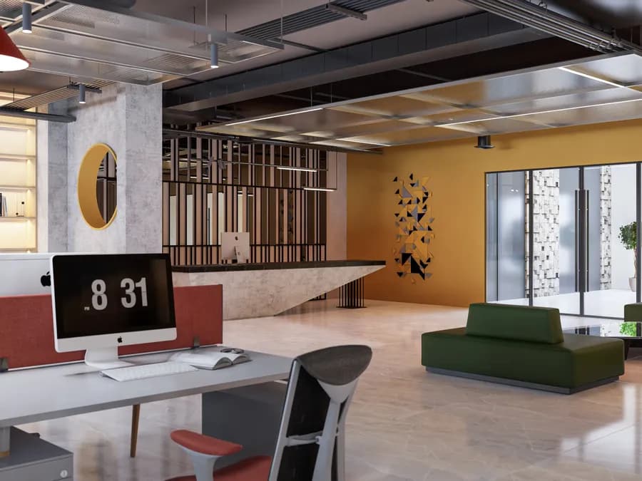Modern office reception area design in BD