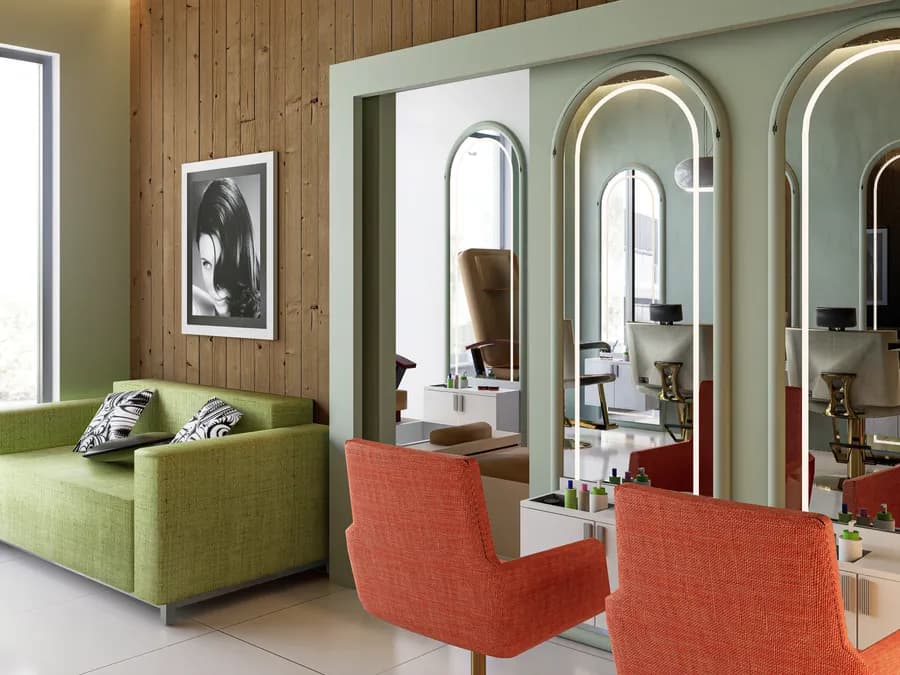 Minimalist beauty parlor interior design in Dhaka