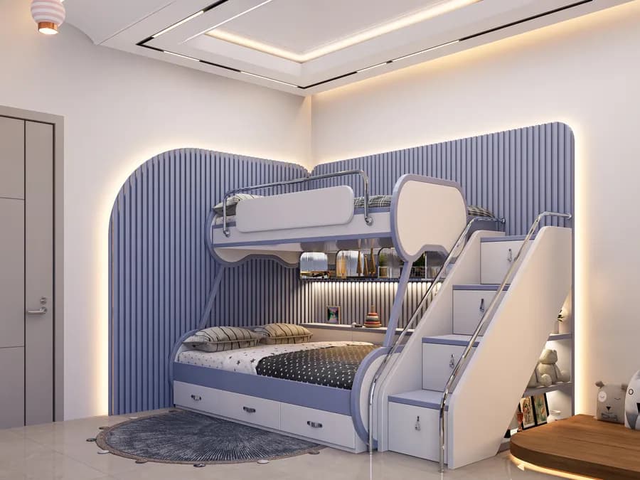 Modern boys bedroom interior design in Bangladesh