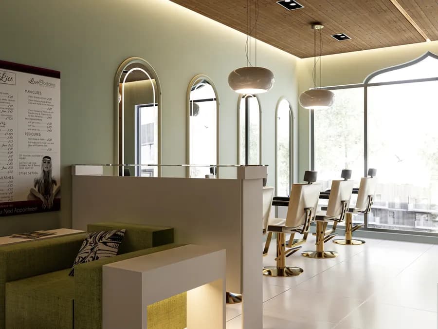 Luxury hair and beauty salon design in Bangladesh