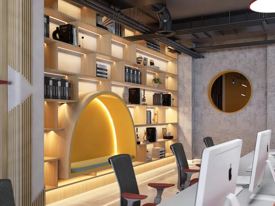 Modern co-working office interior design in Dhaka