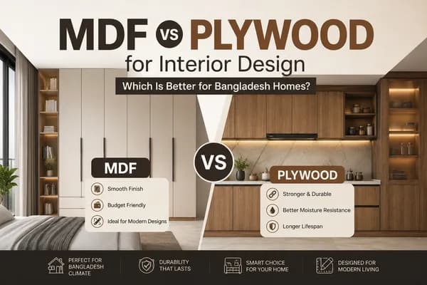 MDF vs Plywood for Interior Design: Which Is Better for Bangladesh Homes?