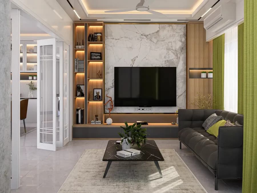 Minimalist apartment with modern living setup