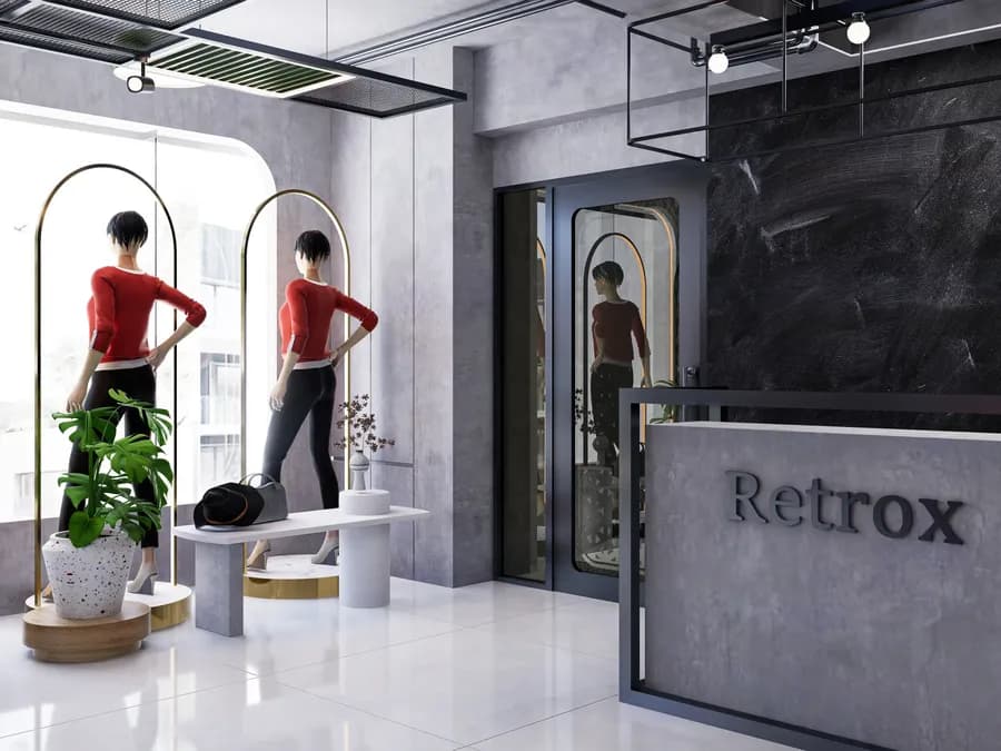 Trendy clothing showroom design in Dhaka