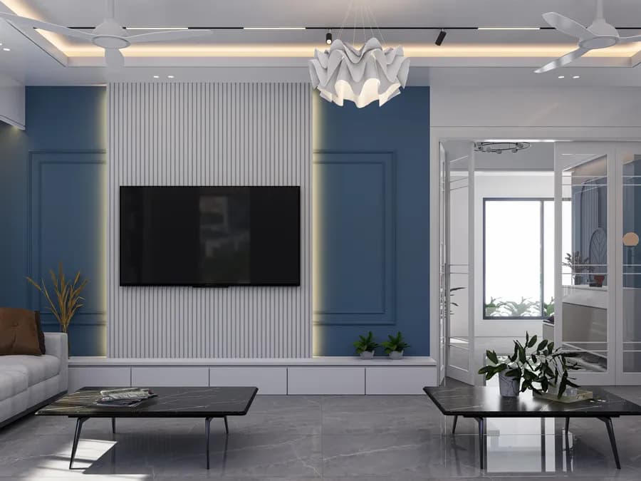 Luxury duplex house featuring decorative living area