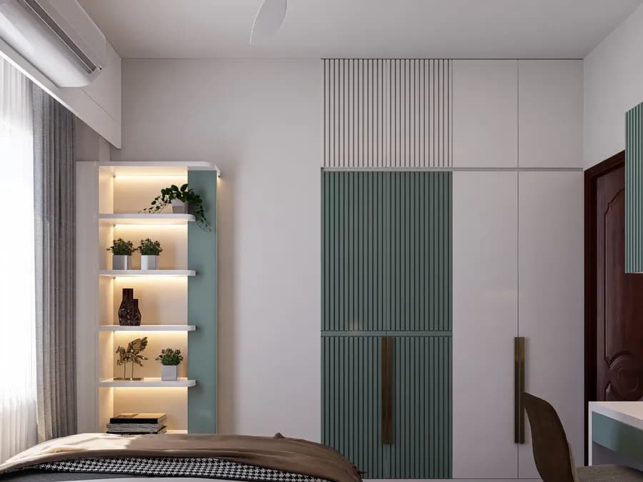 Elegant master bedroom with contemporary furniture