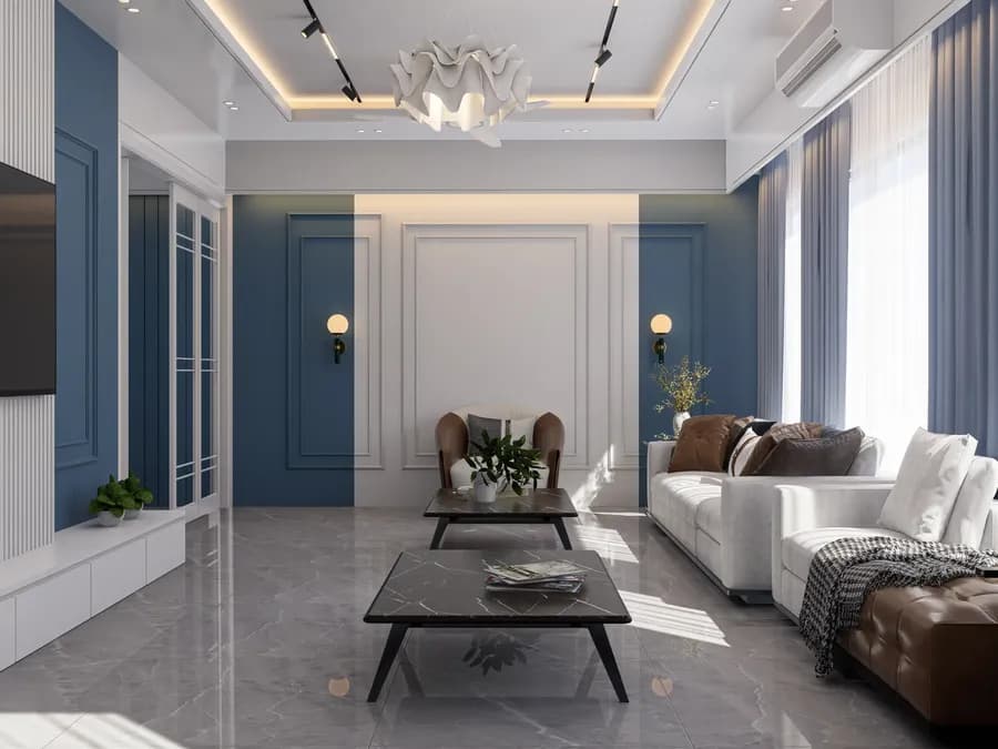 Contemporary duplex house with artistic interior décor