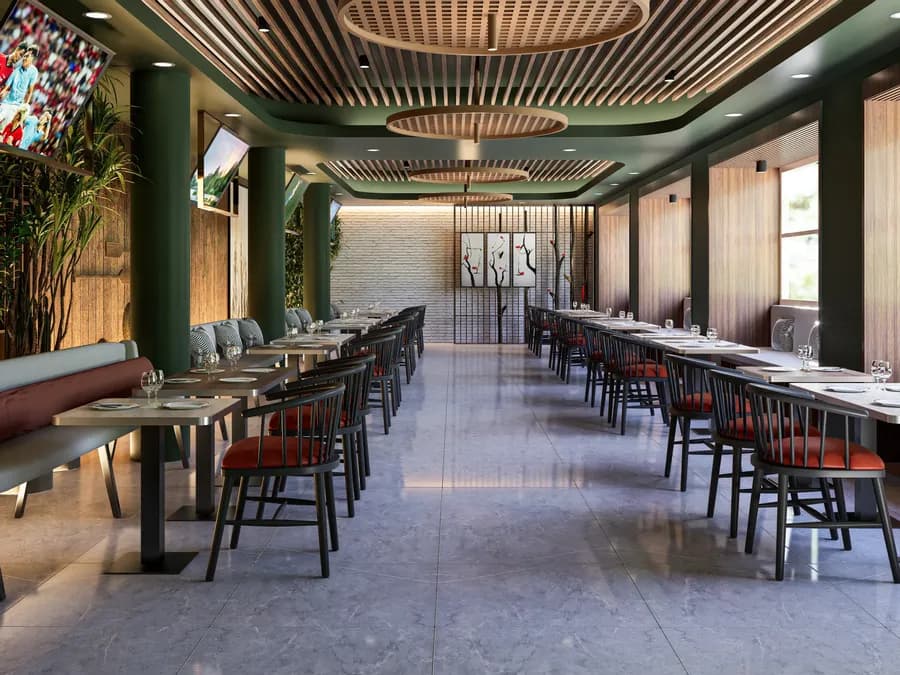 Restaurant and café interior by Interior Villa Bangladesh