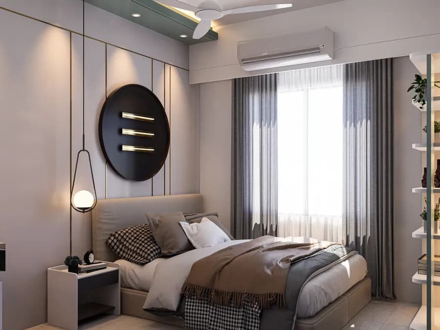 Modern luxury bedroom interior design in Dhaka