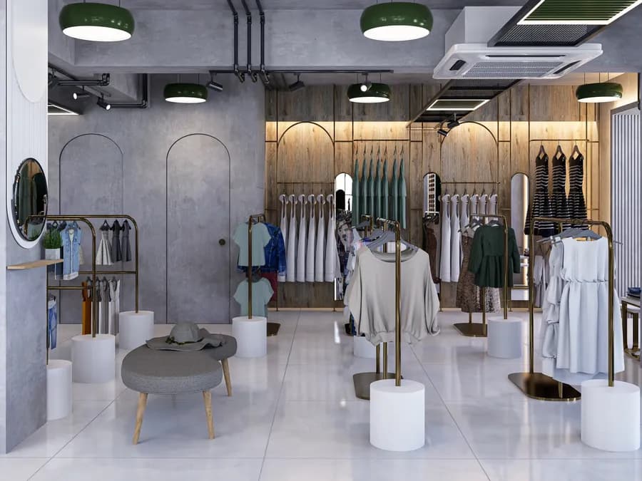Contemporary designer showroom with high-end lighting