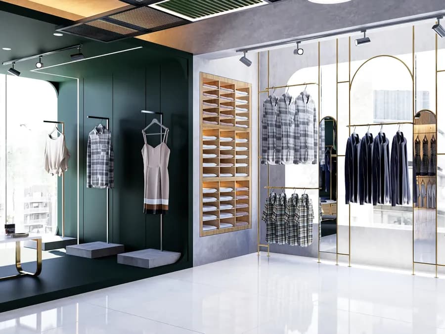 Luxury fashion showroom interior design by Interior Villa Bangladesh