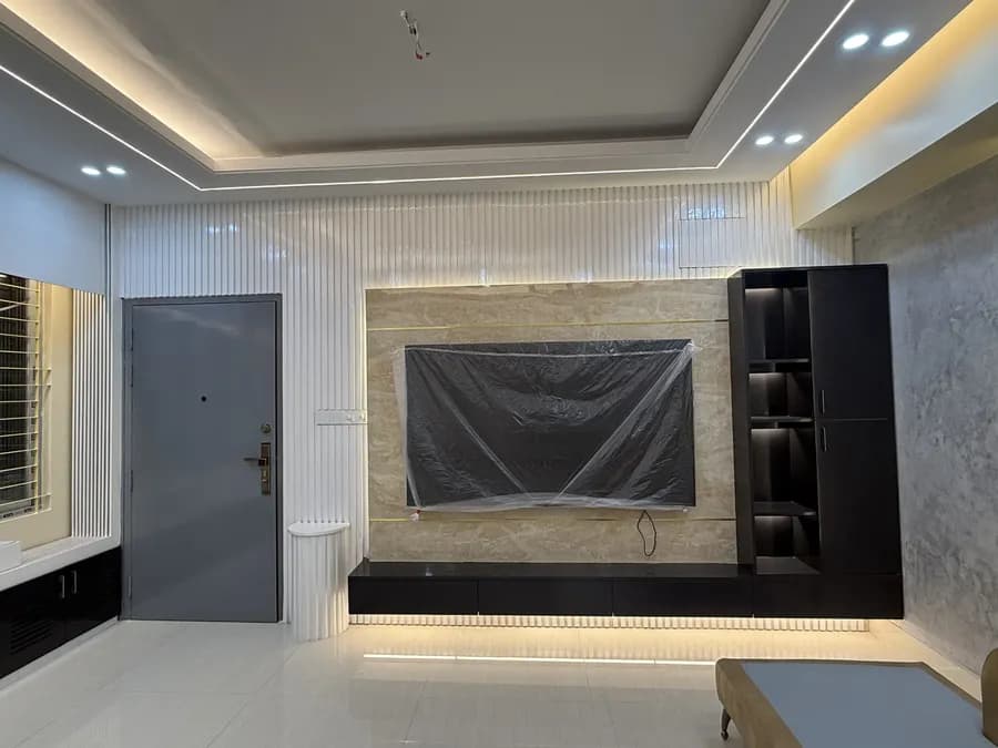apartment living and dining room design in Dhaka