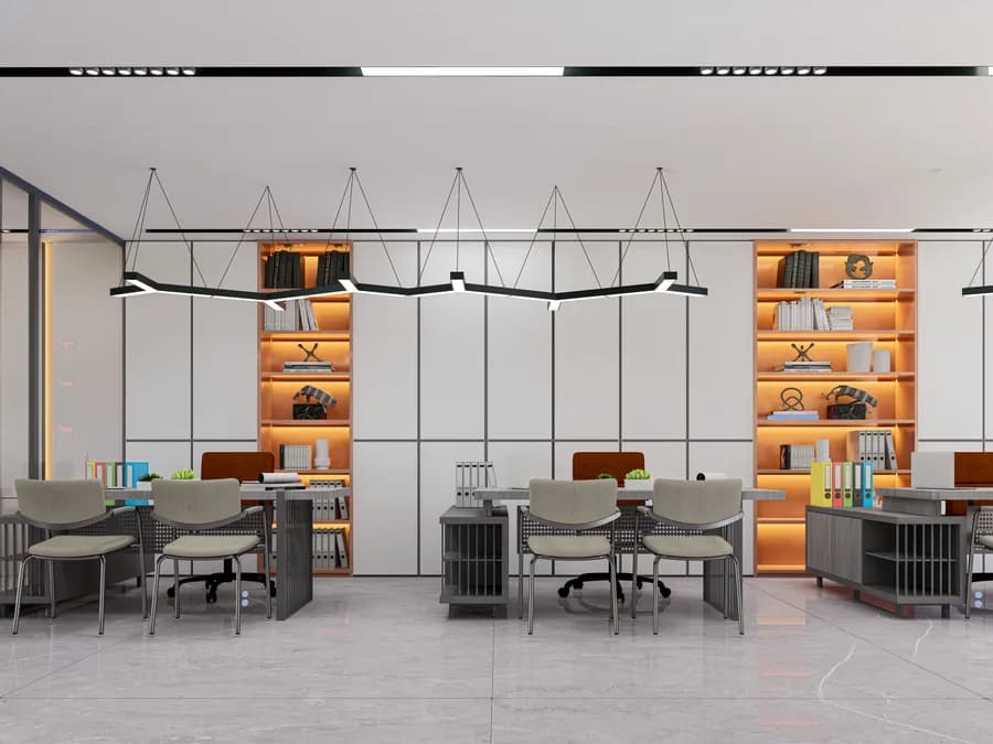 Bright and modern tours and travel office interior