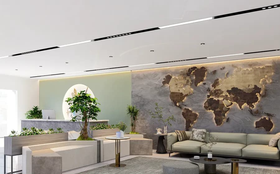 Modern tours and travel office interior design in Bangladesh