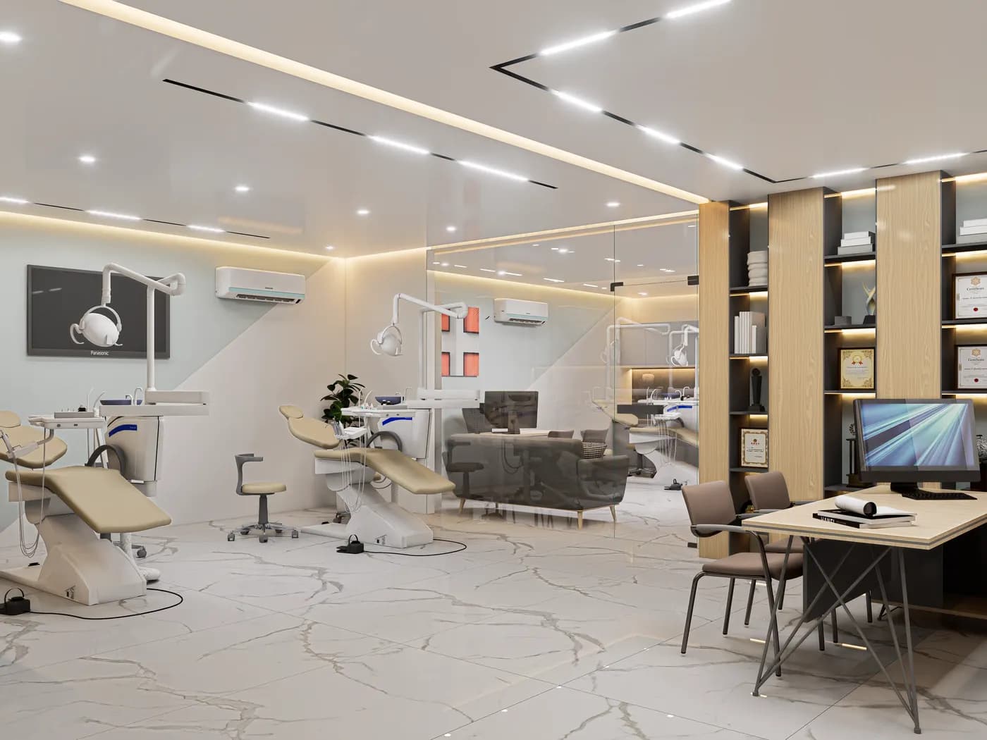 Modern dental clinic interior design in Dhaka