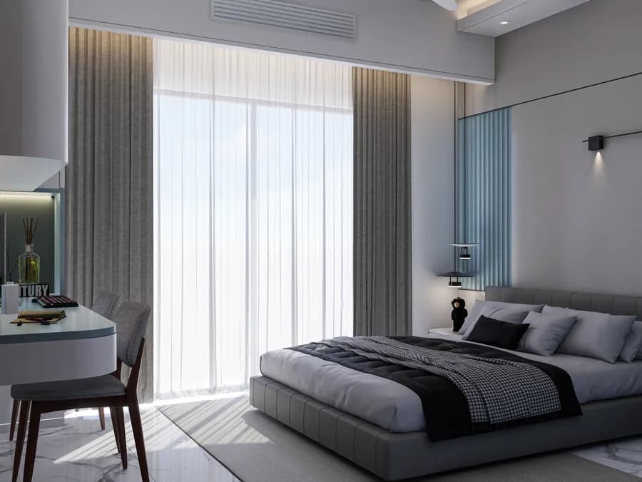 Elegant master bedroom interior design in Chattogram home