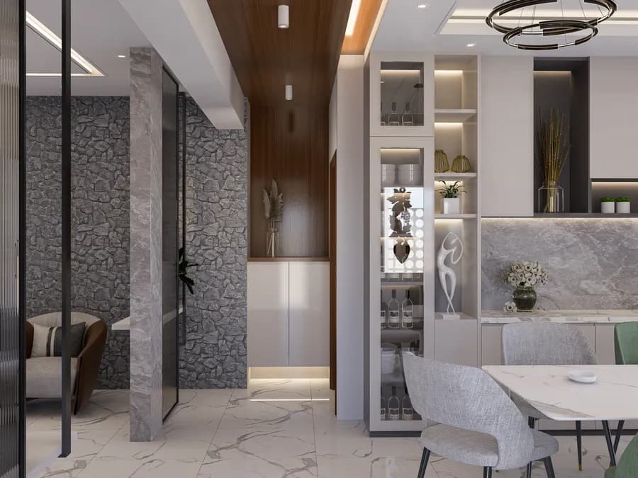 Stylish modern apartment interiors with smart space planning in Bangladesh
