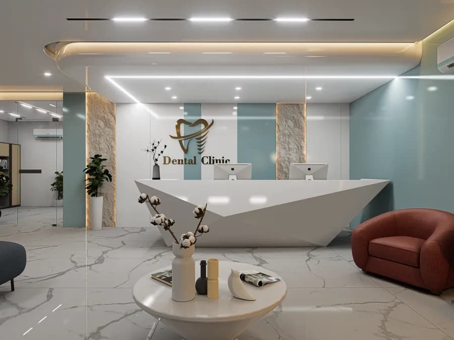 Modern dental clinic design with advanced lighting in Bangladesh