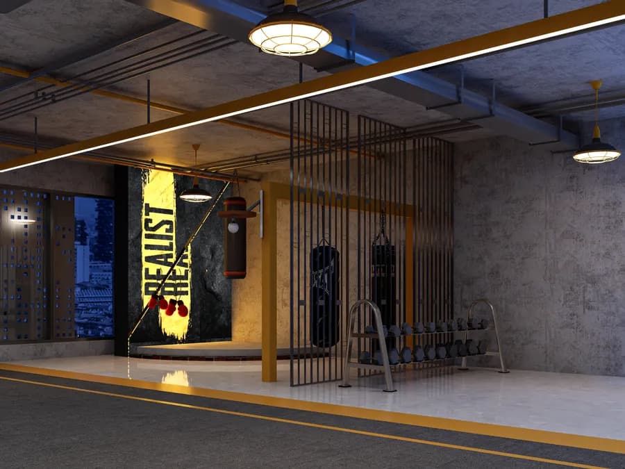 Functional and aesthetic gym interiors in Dhaka