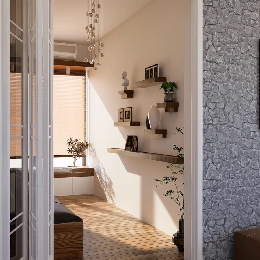 Contemporary apartment interior with open layout in Bangladesh