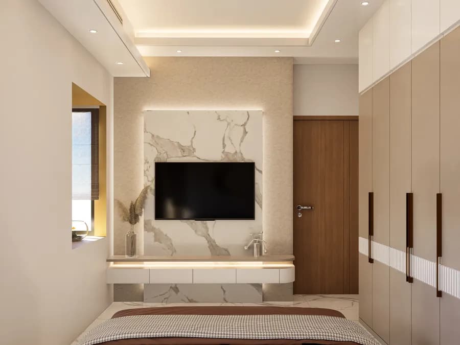 Modern bedroom interior design in Dhaka apartment