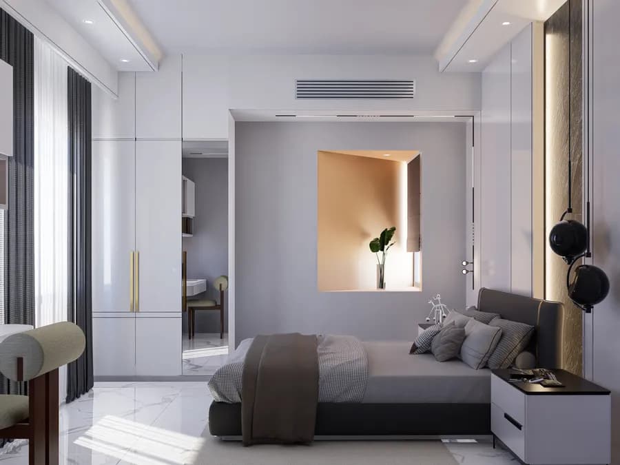 Elegant luxury bedroom with premium furniture in Bangladesh