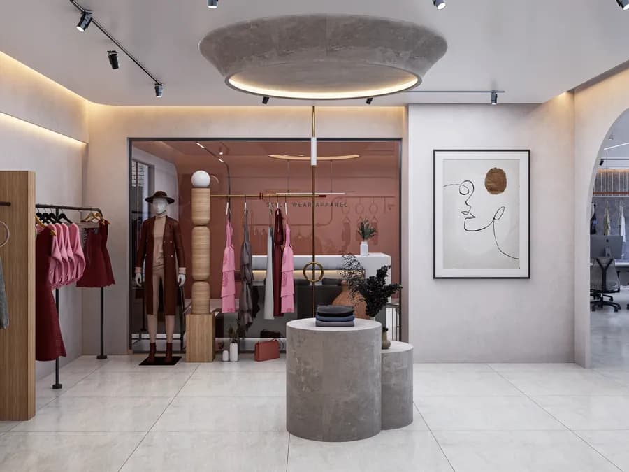 Elegant office reception and client waiting lounge interior