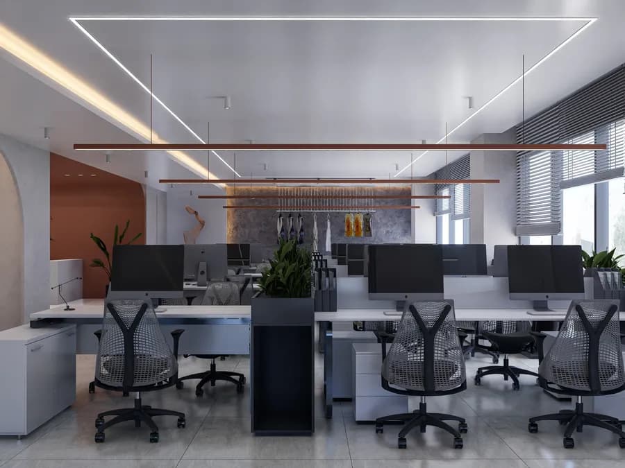 Contemporary executive workspace interior by Interior Villa