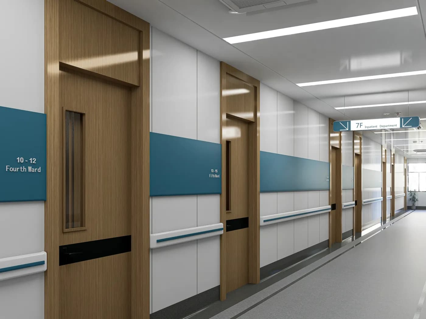 Clean and hygienic hospital interior design project