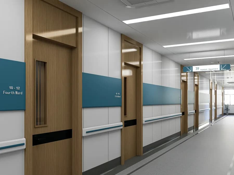 Clean and hygienic hospital interior design project