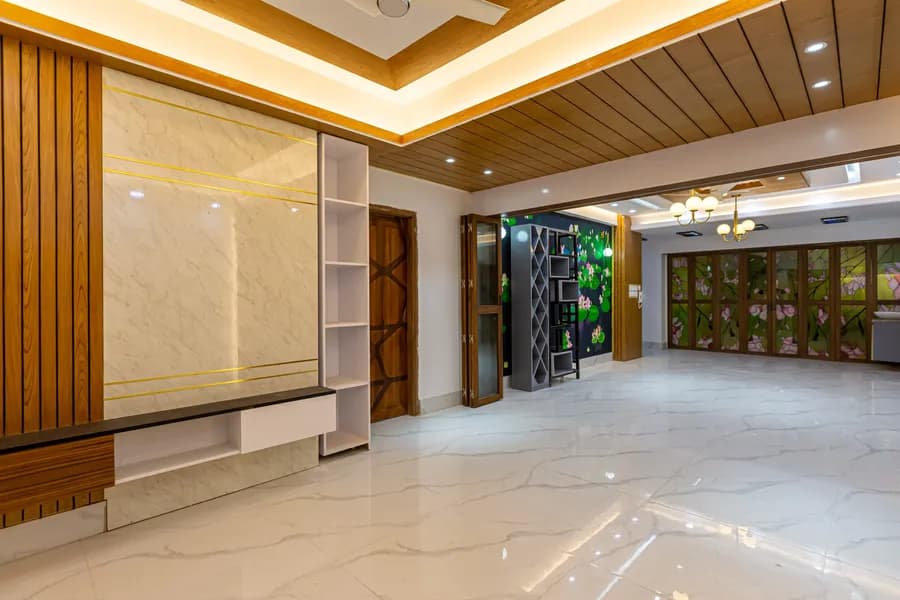 Contemporary apartment entrance and corridor design
