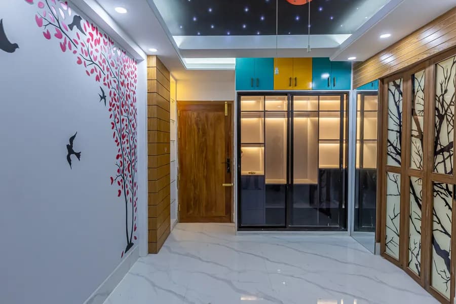Contemporary home interior with smart space planning