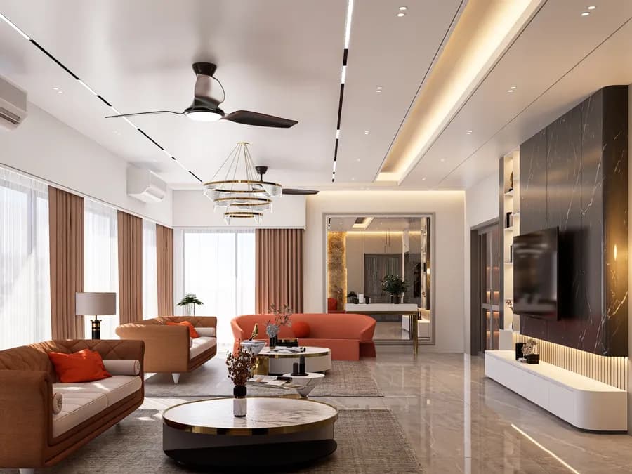Apartment Living Room Design Gulshan 2 3
